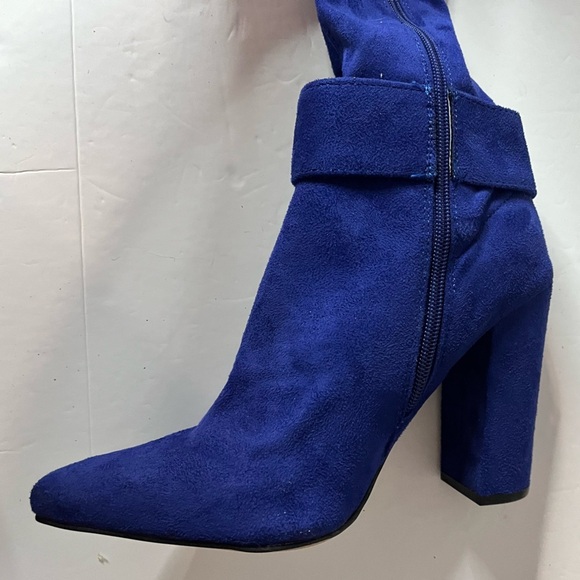 ShoeDazzle Women’s “Darla” Blue Over-the-Knee Heeled Boots Size 8 - Picture 3 of 15